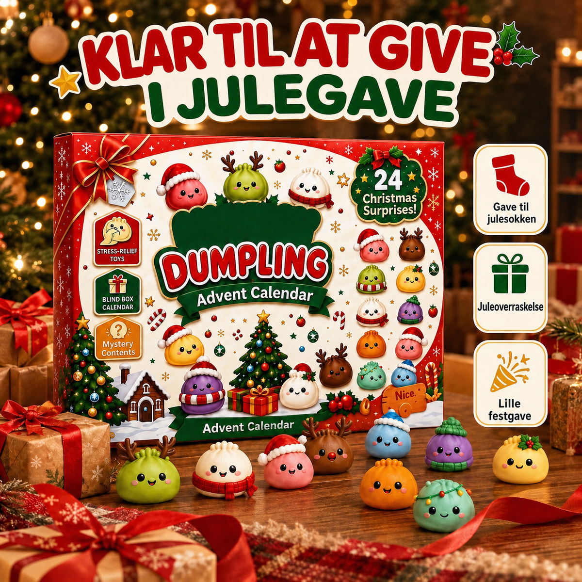 2026 Dumpling Squishy Julekalender