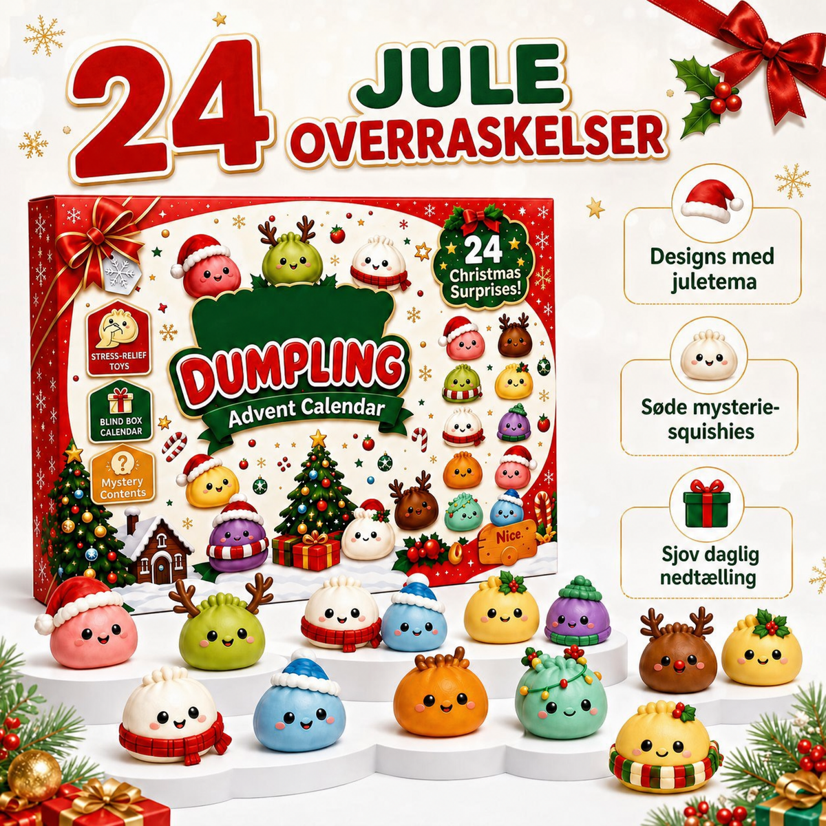 2026 Dumpling Squishy Julekalender