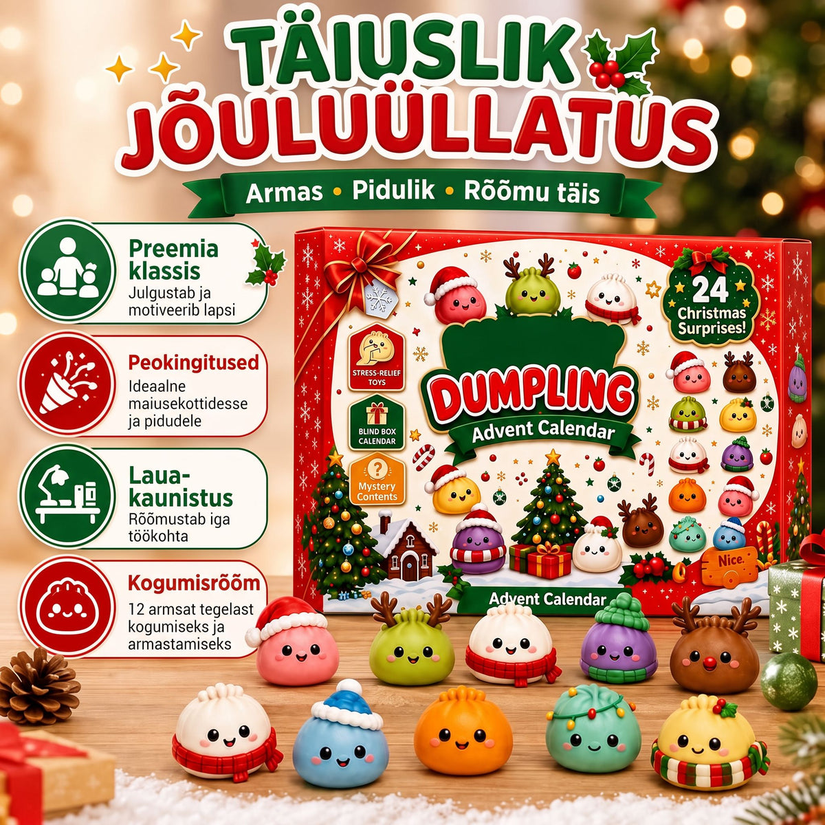 Dumpling Squishy advendikalender 2026