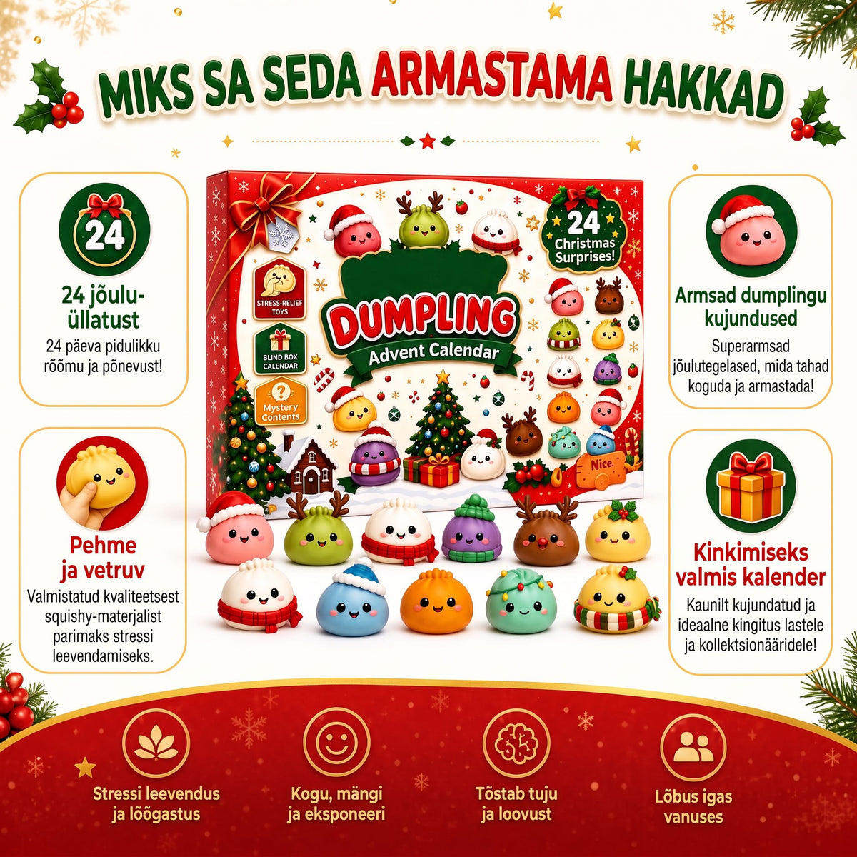 Dumpling Squishy advendikalender