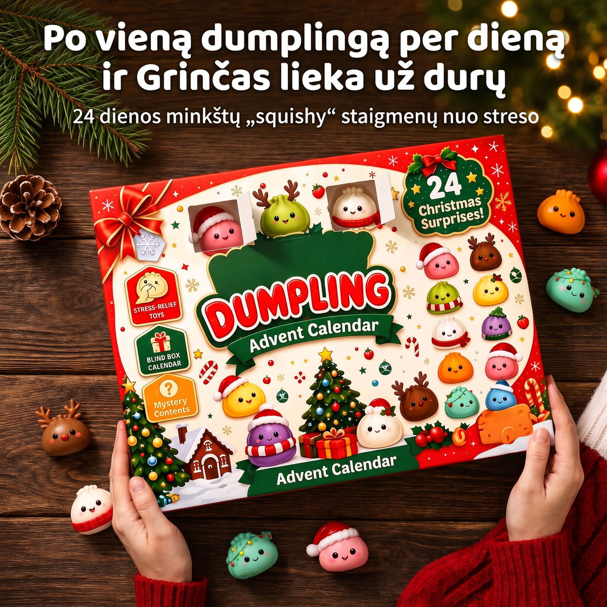 Dumpling Squishy advento kalendorius
