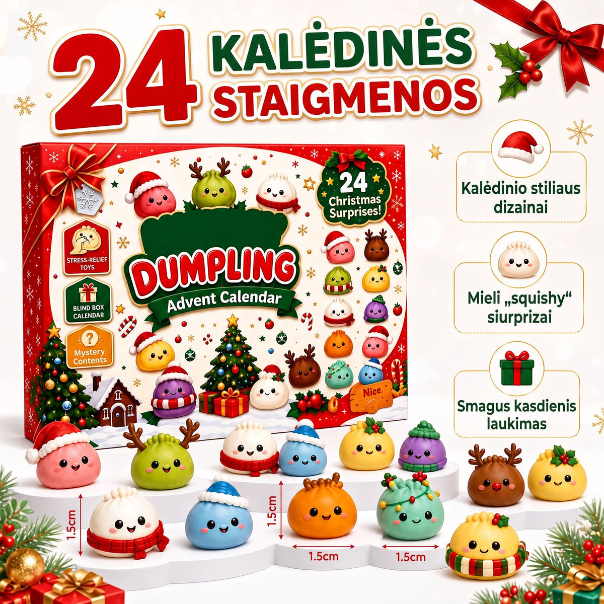 Dumpling Squishy advento kalendorius