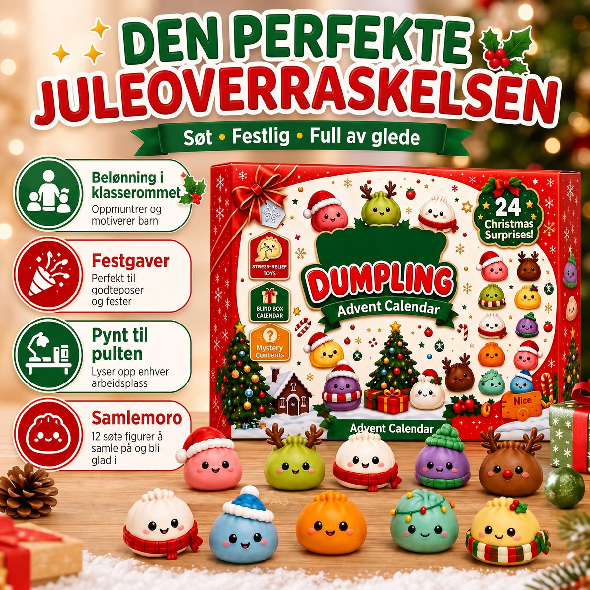 2026 Dumpling Squishy Julekalender