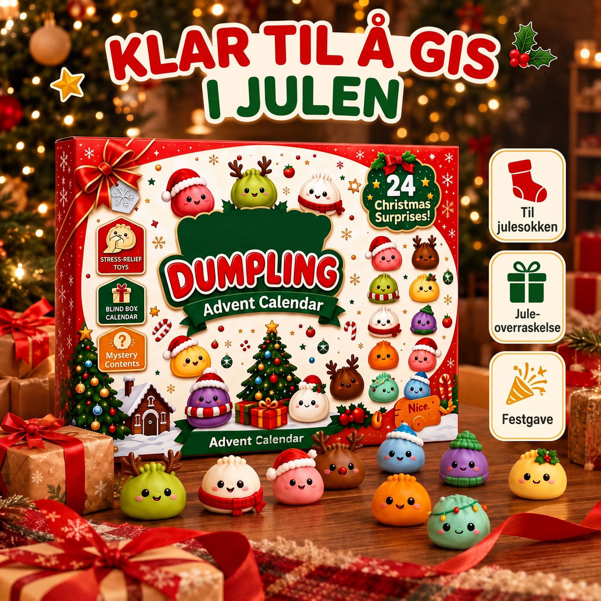 Dumpling Squishy-julekalender 2026