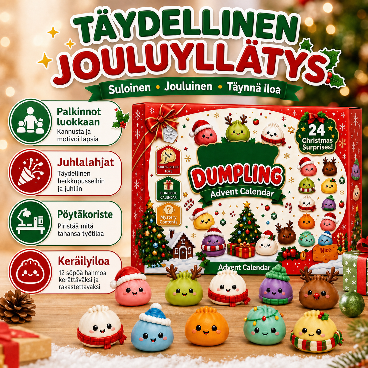 2026 Dumpling Squishy Joulukalenterit