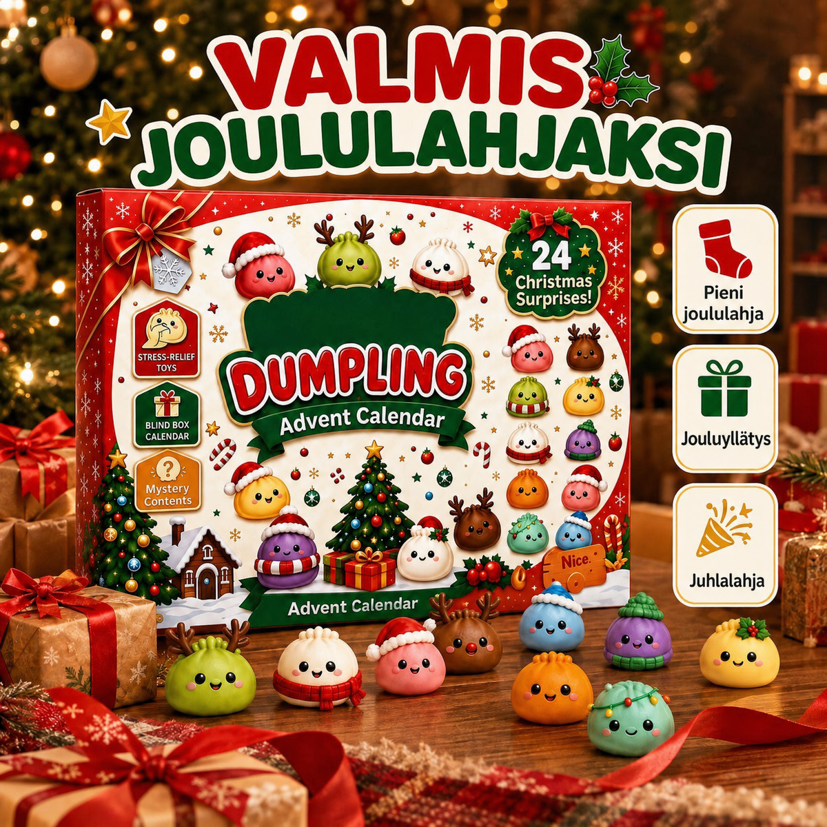 2026 Dumpling Squishy Joulukalenterit