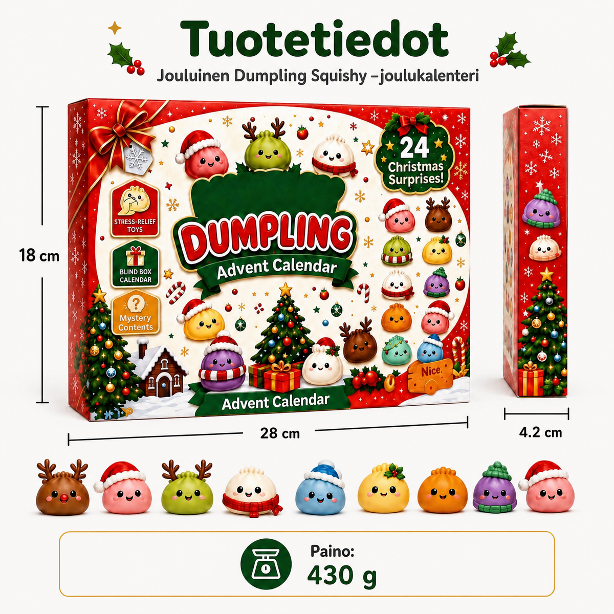 2026 Dumpling Squishy Joulukalenterit