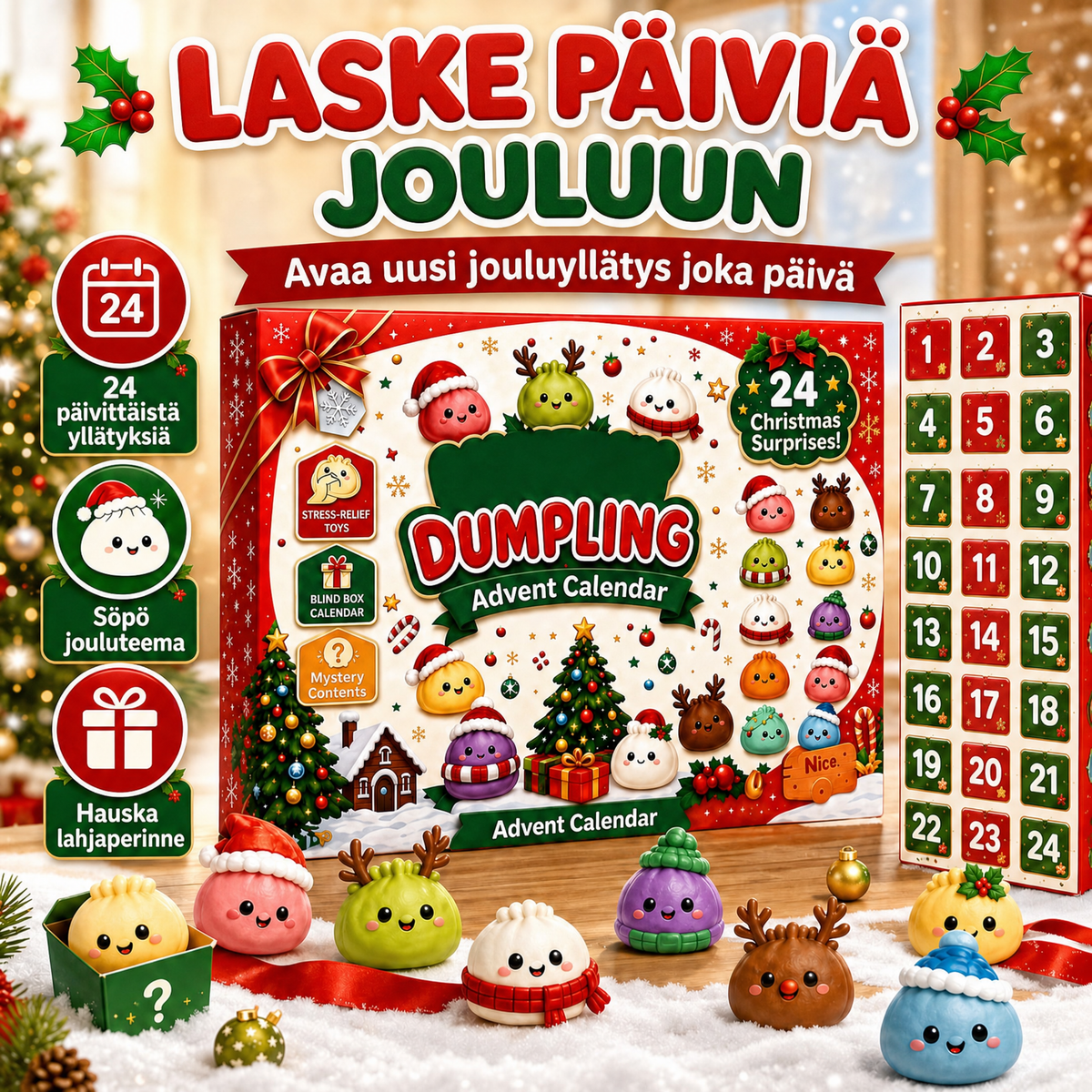 2026 Dumpling Squishy Joulukalenterit