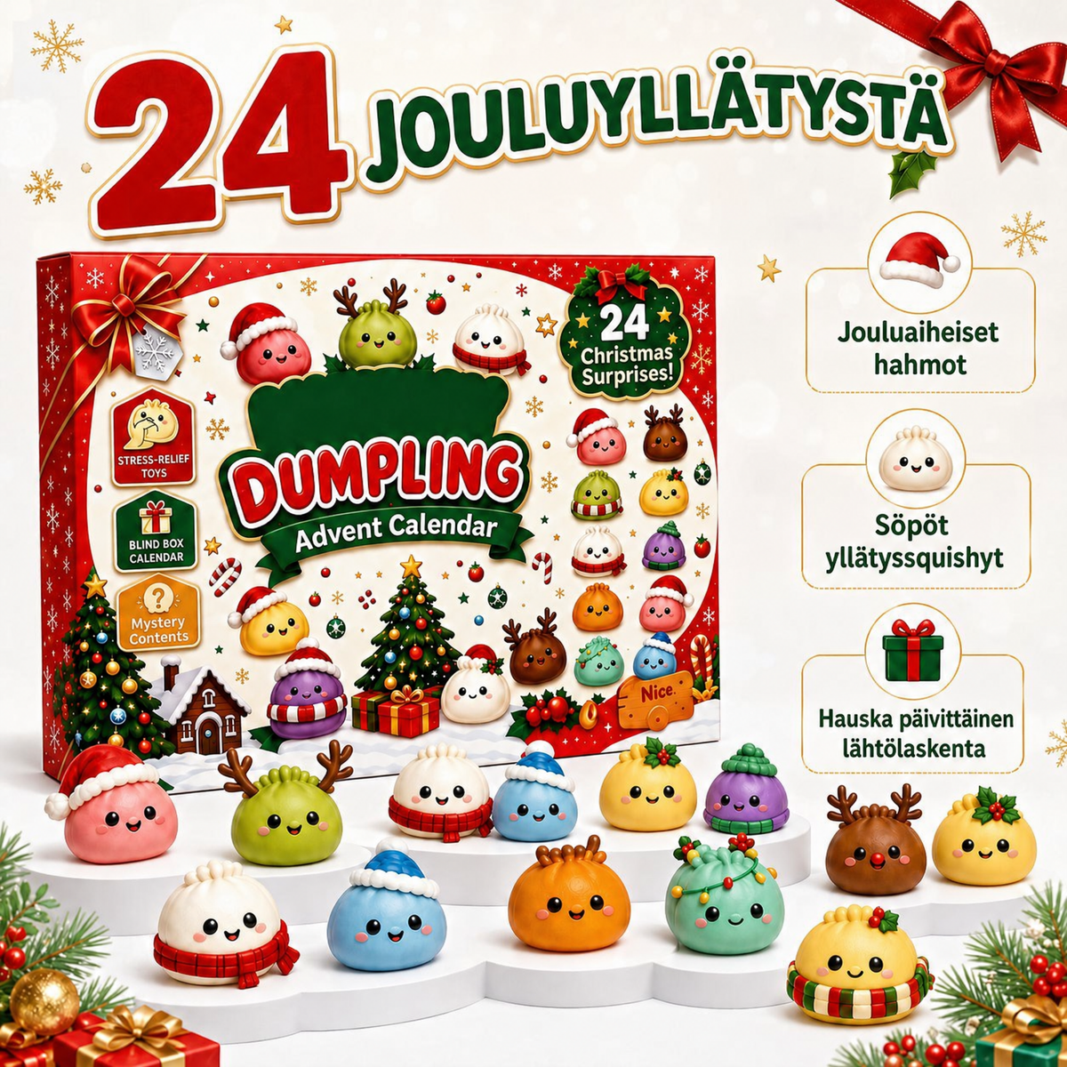 2026 Dumpling Squishy Joulukalenterit