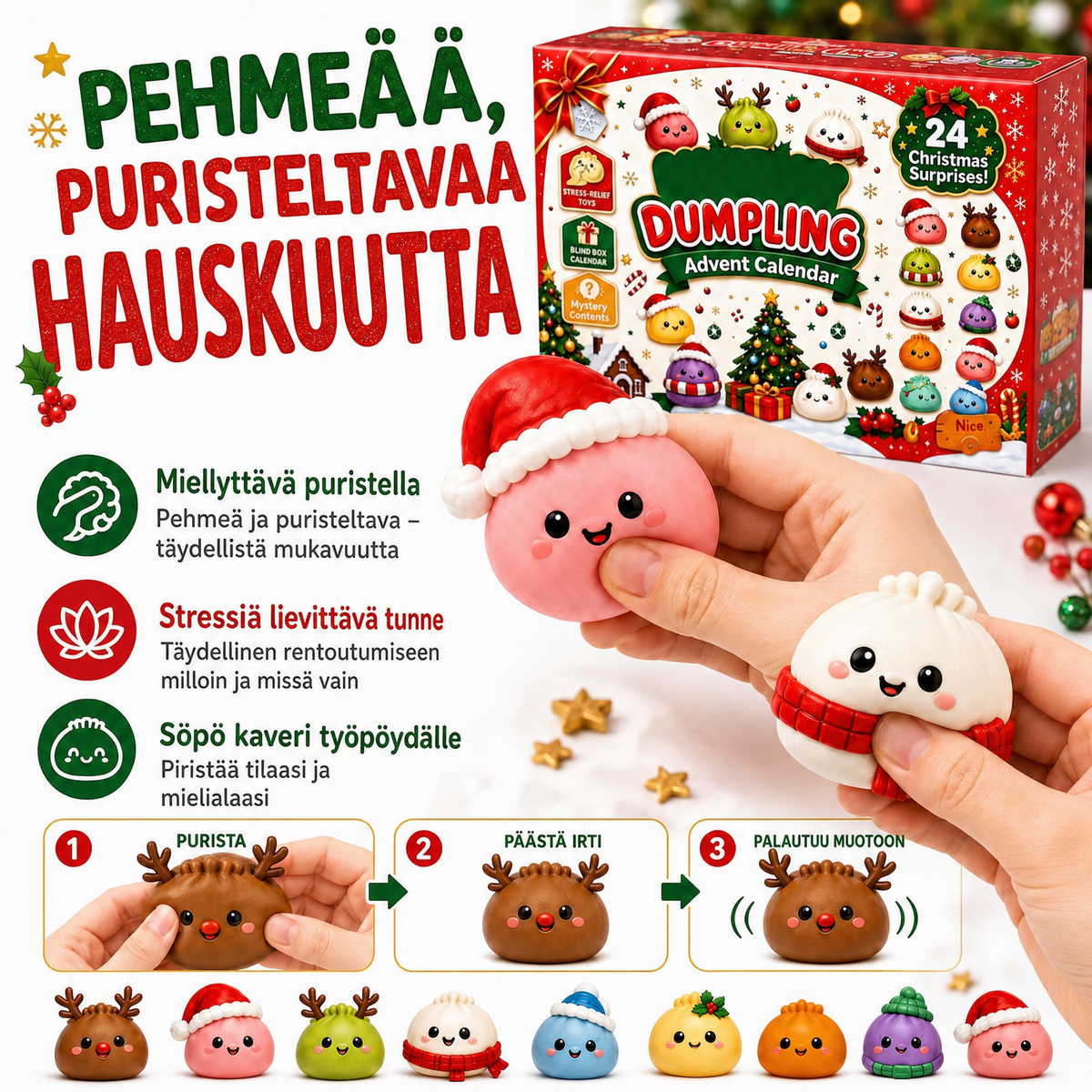 2026 Dumpling Squishy Joulukalenterit