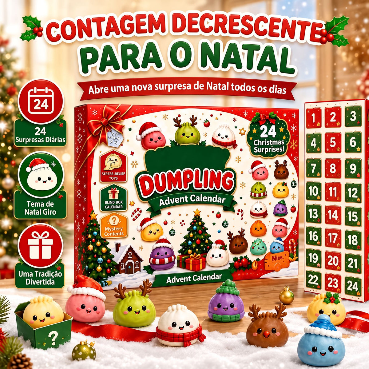 Calendário do Advento Squishy Dumpling