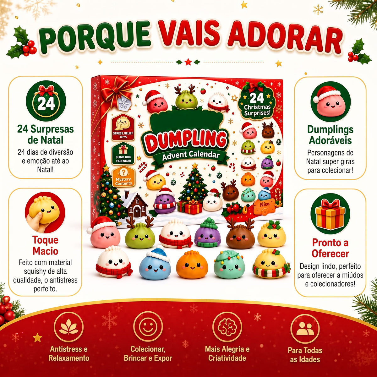 Calendário do Advento Squishy Dumpling